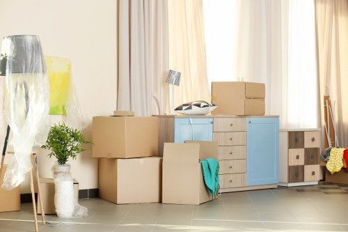 Mobile self storage unit delivered for convenient packing in Homerton