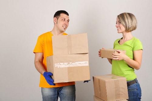 Moving team loading furniture for a flat move in Homerton