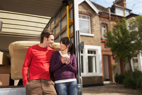 Professional movers handling a home relocation in Homerton